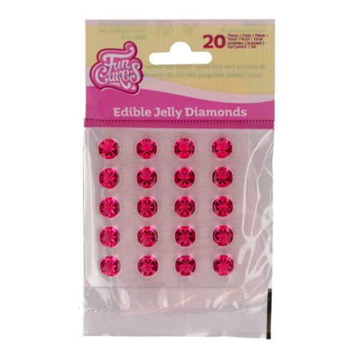 FUNCAKES ESSBARE JELLY-DIAMANTEN - ROSA