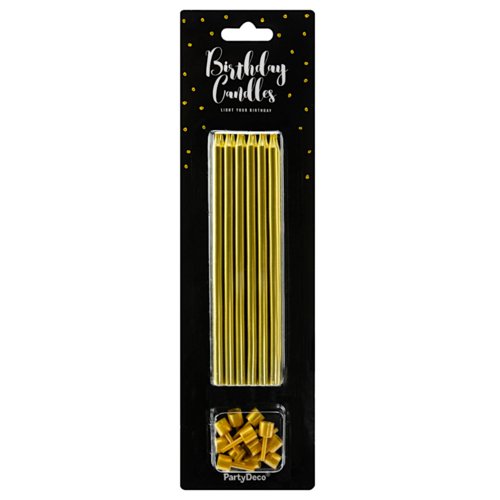 PARTYDECO GEBURTSTAGSKERZEN - GOLD (12,5 CM)