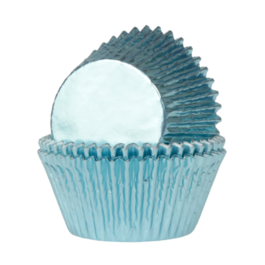 HOUSE OF MARIE METALLISIERTE CUPCAKE-EINWEGFORMEN - BABY BLAU