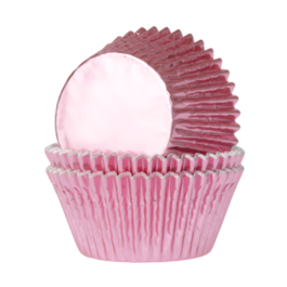 HOUSE OF MARIE METALLISIERTE CUPCAKE-EINWEGFORMEN - BABY ROSA