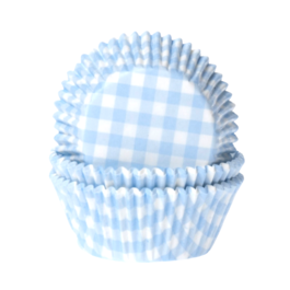 HOUSE OF MARIE CUPCAKE-EINWEGFORMEN - BABY BLAU (QUADRATE)