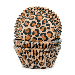 HOUSE OF MARIE CUPCAKE-EINWEGFORMEN - BRAUNER LEOPARD