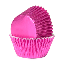 HOUSE OF MARIE METALLISIERTE CUPCAKE-EINWEGFORMEN - ROSA