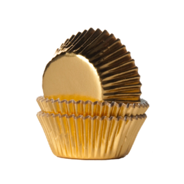 HOUSE OF MARIE METALLISIERTE MINI CUPCAKE-EINWEGFORMEN - GOLD