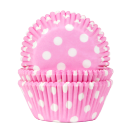 HOUSE OF MARIE CUPCAKE-EINWEGFORMEN - ROSA POLKA DOTS