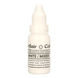 SUGARFLAIR FLSSIGE LEBENSMITTELFARBE - WHITE  MIXER / WEISS (14 ML)