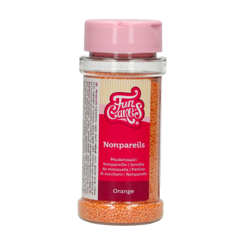 FUNCAKES ZUCKERPERLEN (NONPAREILLES) - ORANGE 80 G