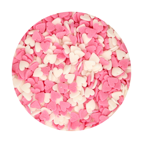 FUNCAKES SPRINKLES - ROSA UND WEISSE HERZEN 60 G