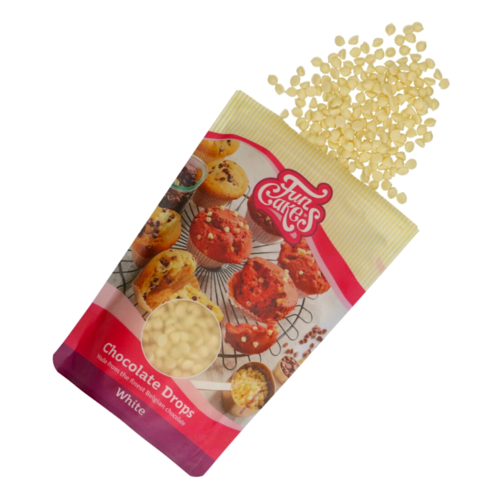 [MHD] FUNCAKES WEISSER SCHOKOLADEN CHIPS - DROPS 350 G