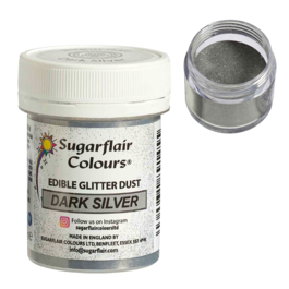 SUGARFLAIR ESSBARER GLITTER - DARK SILVER (10 G)