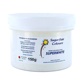 SUGARFLAIR LEBENSMITTELFARBE IN PULVERFORM - SUPERWHITE 150 G