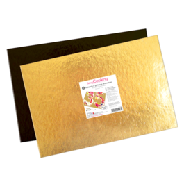 SCRAPCOOKING GOLD UND SCHWARZ RECHTECKIGE BDEN - 20 X 30 CM (5 U)