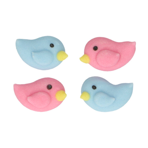 FUNCAKES ZUCKERDEKORATIONEN - ROSA UND BLAUE VÖGEL