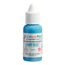 SUGARFLAIR FETTLSLICHE LEBENSMITTELFARBE "COLOURFLEX" - BABYBLAU 15 ML