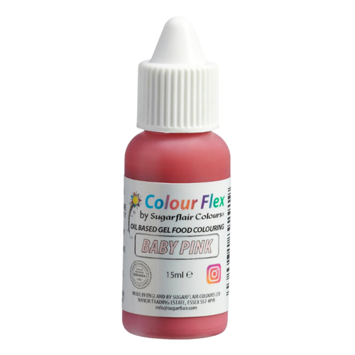 SUGARFLAIR FETTLSLICHE LEBENSMITTELFARBE "COLOURFLEX" - BABYROSA 15 ML