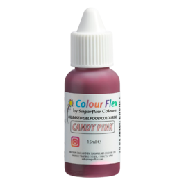 SUGARFLAIR FETTLSLICHE LEBENSMITTELFARBE "COLOURFLEX" - CANDY ROSA 15 ML