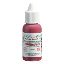 SUGARFLAIR FETTLSLICHE LEBENSMITTELFARBE "COLOURFLEX" - WEIHNACHTSROT 15 ML