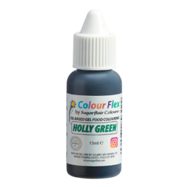 SUGARFLAIR FETTLSLICHE LEBENSMITTELFARBE "COLOURFLEX" - HOLLY GRN 15 ML