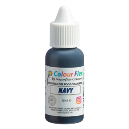 SUGARFLAIR FETTLSLICHE LEBENSMITTELFARBE "COLOURFLEX" - DUNKEL BLAU 15 ML