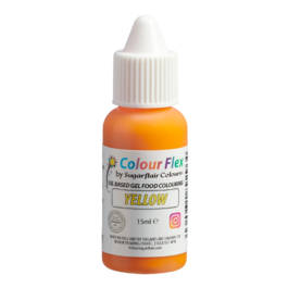 SUGARFLAIR FETTLSLICHE LEBENSMITTELFARBE "COLOURFLEX" - GELB 15 ML