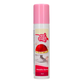 FUNCAKES METALLIC-SPRAY - GLNZENDES ROT (100 ML)