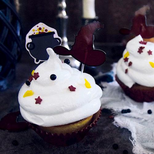 SCRAPCOOKING CUPCAKE-EINWEGFORMEN + TOPPERS SET - HALLOWEEN