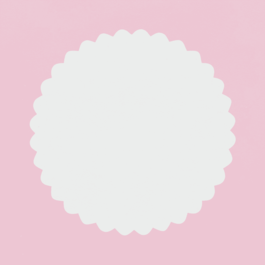 EN PAPIERS RUNDE WEISSE KUCHENPLATTE (CASSIS-WELLEN) - 25 CM