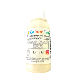 SUGARFLAIR FETTLSLICHE LEBENSMITTELFARBE "COLOURFLEX" - PASTELLTONER WEISS