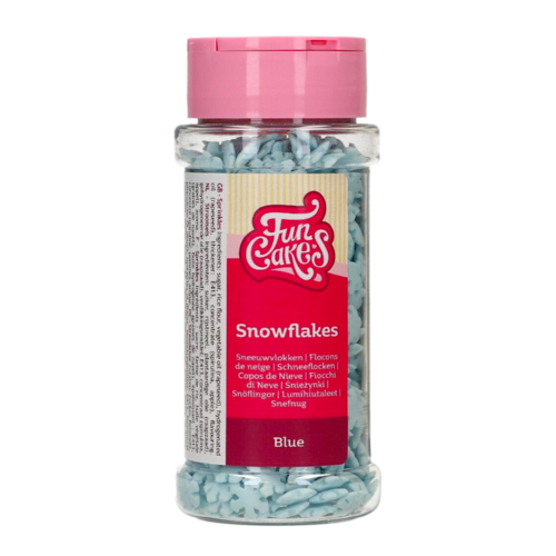 FUNCAKES SPRINKLES - BLAUE SCHNEEFLOCKEN 50 G