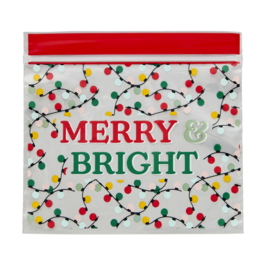 WILTON BONBONTTEN MIT ZIPPVERSCHLUSS - "MERRY & BRIGHT!" (20 STCK)