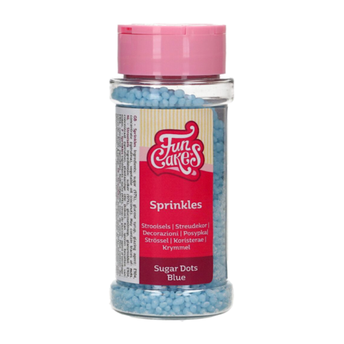 FUNCAKES SPRINKLES "SUGAR DOTS" - BLAU (80 G)