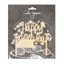 SCRAPCOOKING KUCHEN TOPPER - "HAPPY NEW YEAR" LED