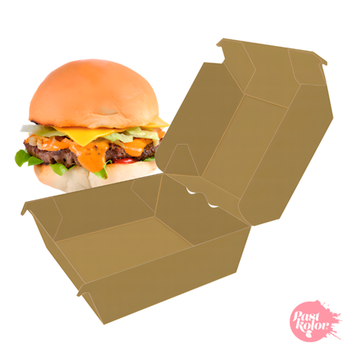 KRAFT HAMBURGER-BOX - 10 X 8 CM