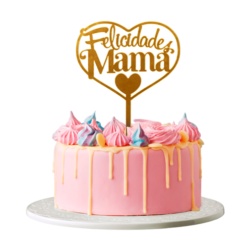 DEKORA KUCHEN TOPPER - "FELICIDADES MAMA"