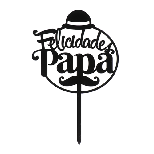 DEKORA KUCHEN TOPPER - "FELICIDADES PAPA"