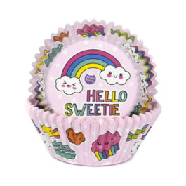 HOUSE OF MARIE CUPCAKE-EINWEGFORMEN - ROSA REGENBOGEN