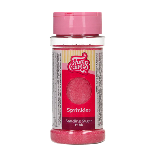 FUNCAKES "SANDING SUGAR" FEINER ZUCKER - ROSA 80 G