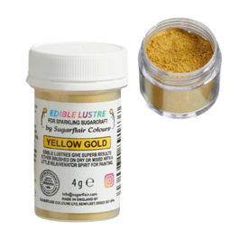 SUGARFLAIR ESSBARER GLITTER - YELLOW GOLD (4 G)