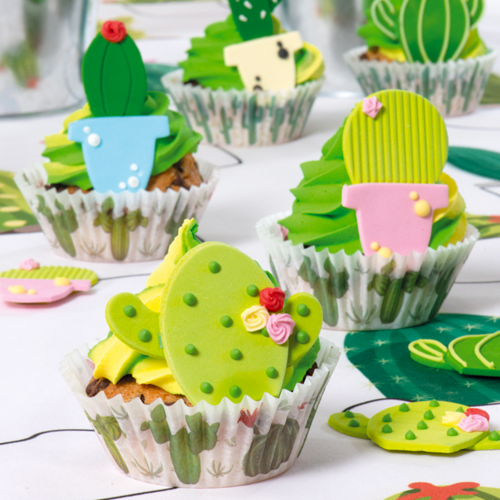 CUPCAKE EINWEGFORMEN DECORA - KAKTUS