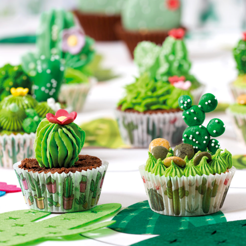 CUPCAKE EINWEGFORMEN DECORA - KAKTUS