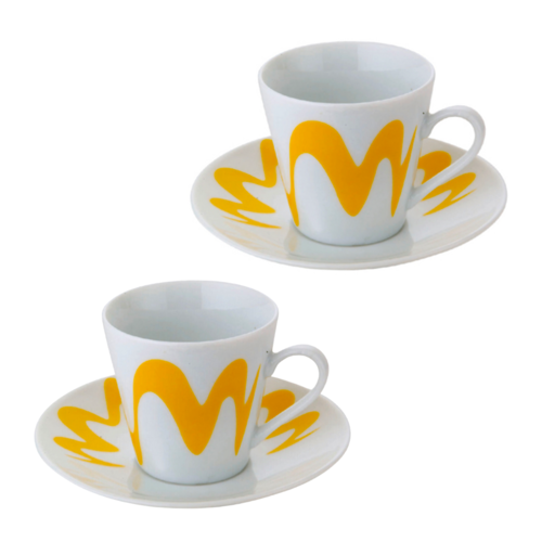 TOP MOKA "PAPALINA" KAFFEEMASCHINE SET - GELB