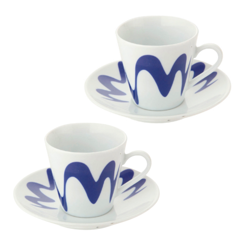 TOP MOKA "PAPALINA" KAFFEEMASCHINE SET - BLAU