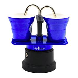 TOP MOKA "MINI"  KAFFEEMASCHINEN SET - BLAU (2 TASSEN)