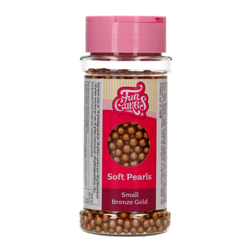 FUNKCAKE KLEINE WEICHE ZUCKER-PERLEN - GOLDBRONZE 70 G