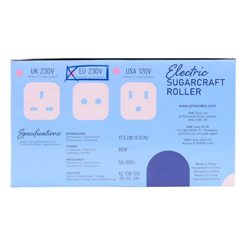 PME ELECTRIC SUGARCRAFT ROLLER