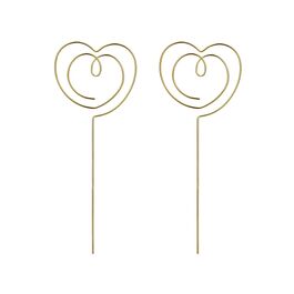 PARTYDECO TOPPER - OFFENES GOLD HERZ (2 U)