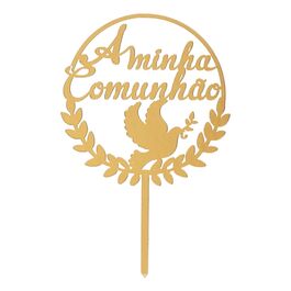 DEKORA GOLDENER CAKE TOPPER - „A MINHA COMUNHAO“