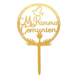 DEKORA GOLDENER TORTENTOPPER - „MI PRIMERA COMUNION“