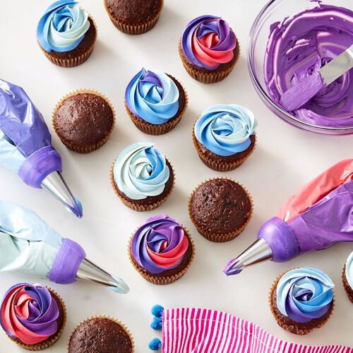 WILTON „COLORSWIRL“ GROSSES TÜLLEN ADAPTER SET - TRICOLOUR