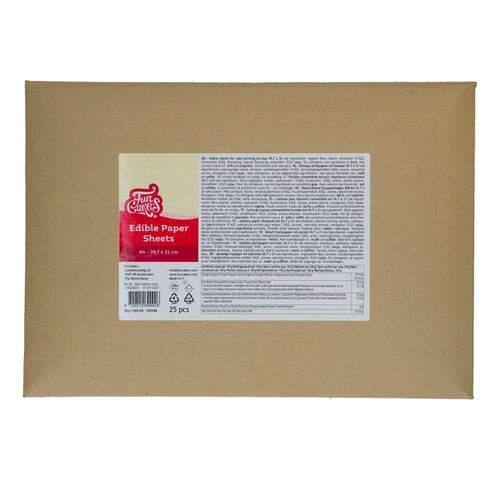 FUNCAKES ZUCKERFREIE PAPIERBLÄTTER - 25 U